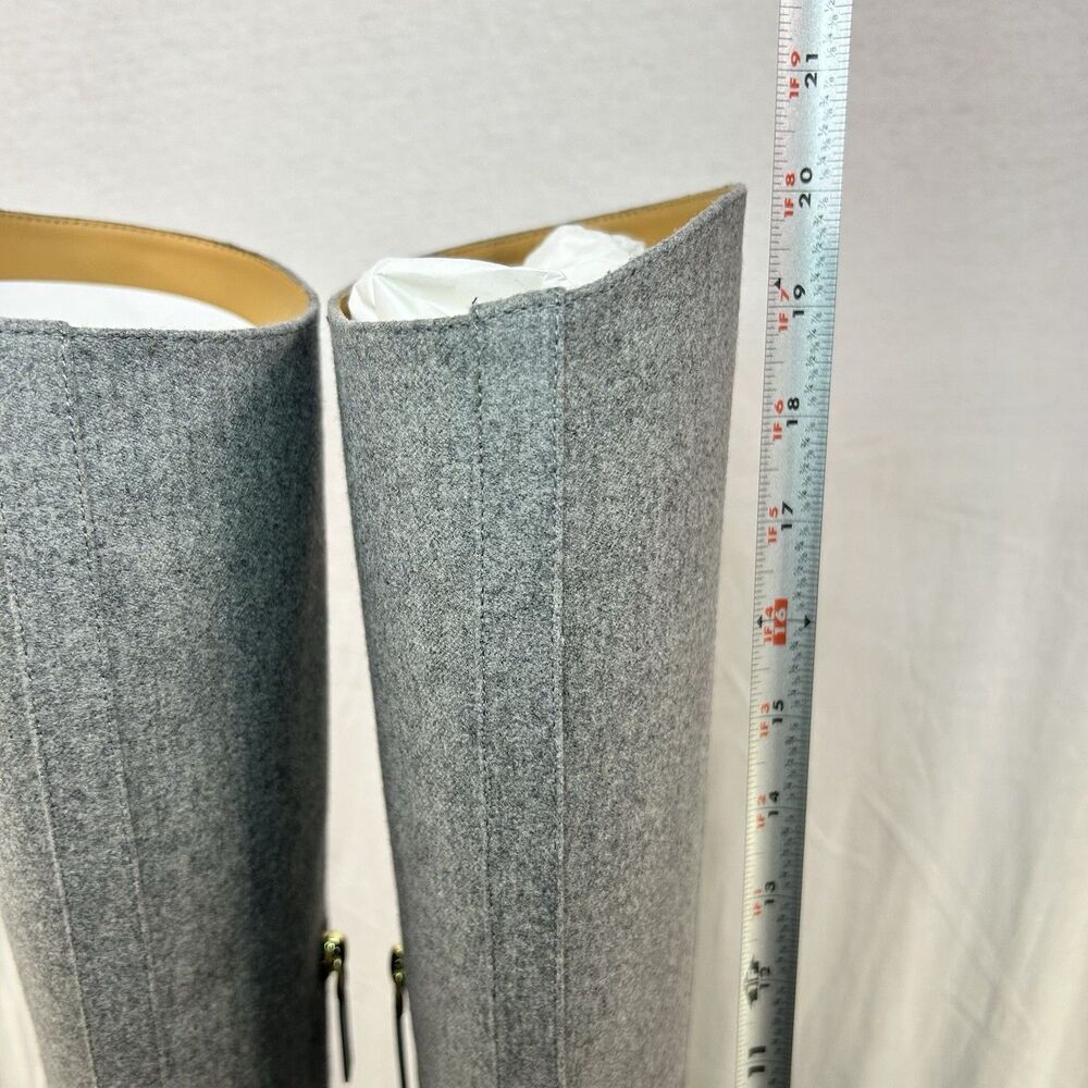 Ralph Lauren Purple label Brently Knee High Gray Heeled Boots EU37.5 US 7 NIB - Picture 7 of 14